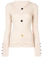 Jacquemus Ribbed Button Front Cardigan - Neutrals