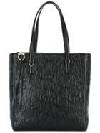 Salvatore Ferragamo Lettering Shopping Tote Bag - Black