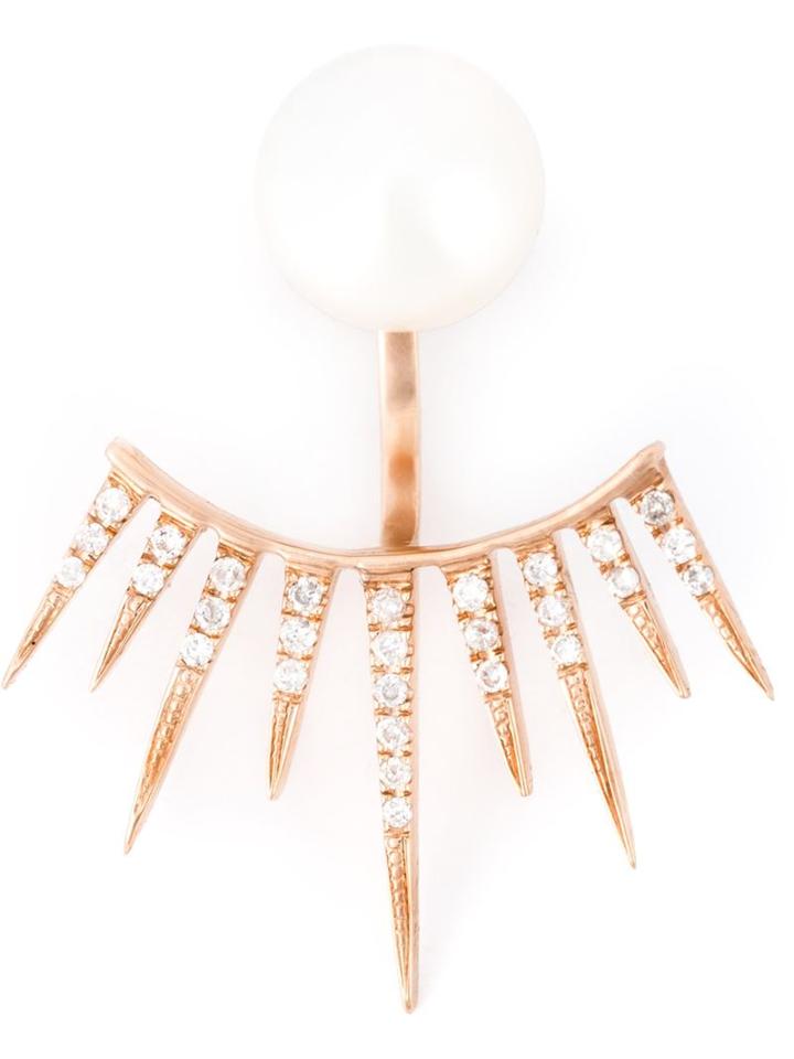 Dima Spikey Pearl Single Earring, Women's, Metallic