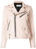 Coach - Biker Jacket - Women - Lamb Skin/polyester/viscose - 6, Pink/purple, Lamb Skin/polyester/viscose