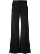 Derek Lam - Wide Cuff Trouser - Women - Cotton/elastodiene/polyamide - 48, Black, Cotton/elastodiene/polyamide