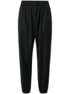 Engineered Garments Elasticated Waist Cropped Trousers, Women's, Size: 2, Blue, Wool