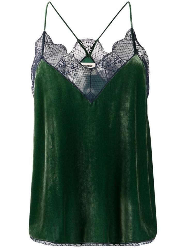 Zadig & Voltaire Christy Velvet Camisole - Green