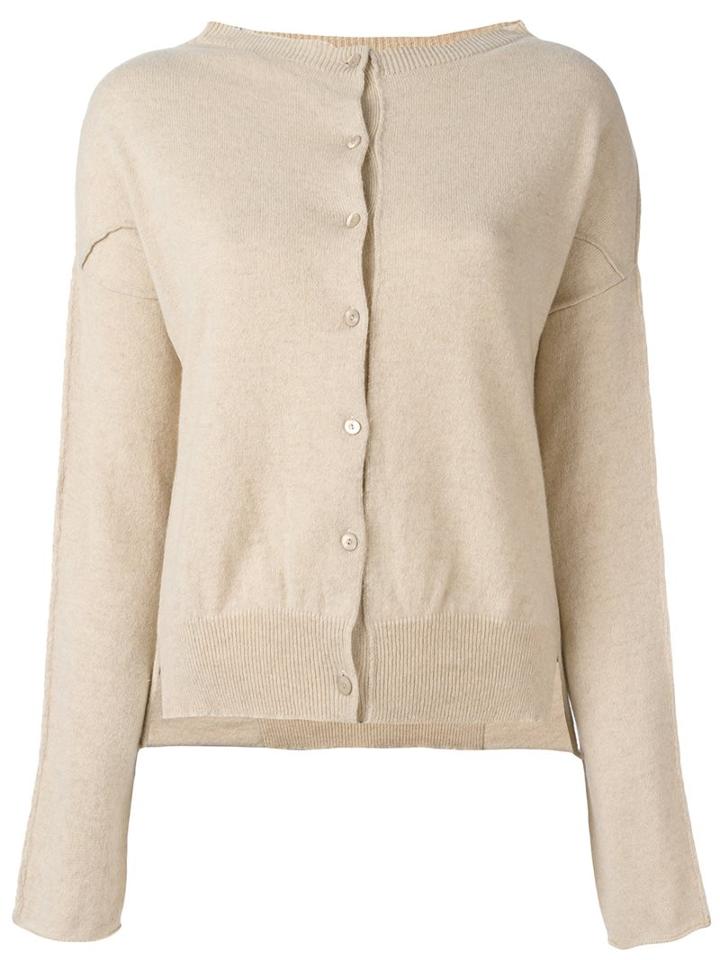 Kristensen Du Nord Round Neck Cardigan, Women's, Size: 2, Nude/neutrals, Cashmere/wool