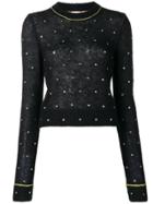 No21 Embellished Knit Sweater - Black