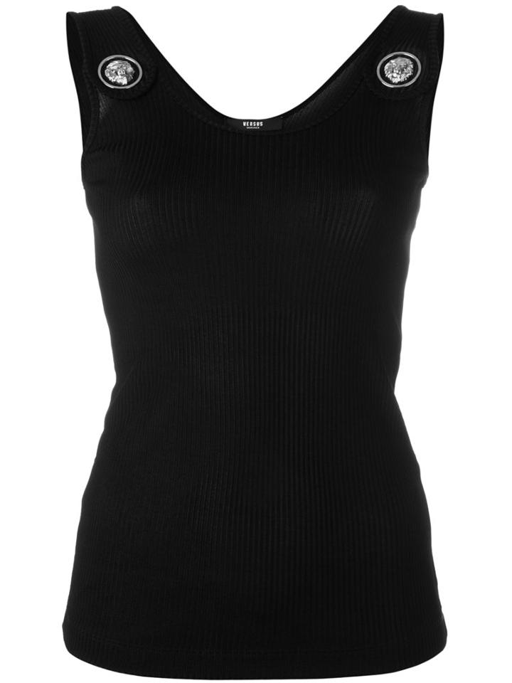 Versus - Lion Studs Top - Women - Viscose - 44, Women's, Black, Viscose