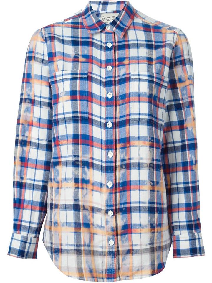 Sea Distressed Checked Shirt