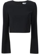 Elizabeth And James Cropped Longsleeved Top, Women's, Size: 6, Black, Polyester