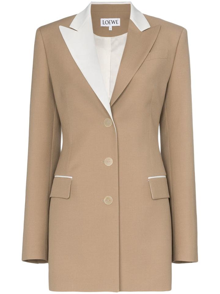 Loewe Contrast Collar Blazer - Neutrals