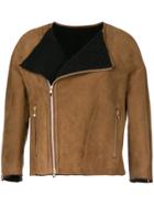 Astraet Zip Up Cropped Coat - Brown