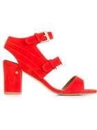 Laurence Dacade Buckled Sandals, Women's, Size: 38, Red, Suede/leather