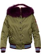 Miu Miu Hooded Puffer Jacket - Green