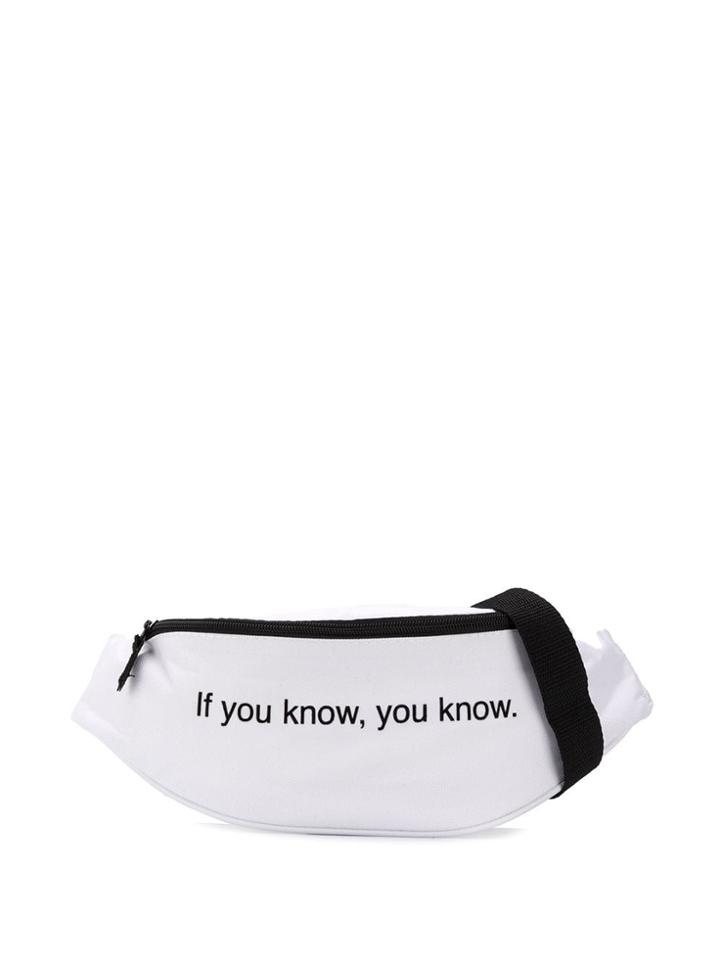 F.a.m.t. Slogan-print Belt Bag - White