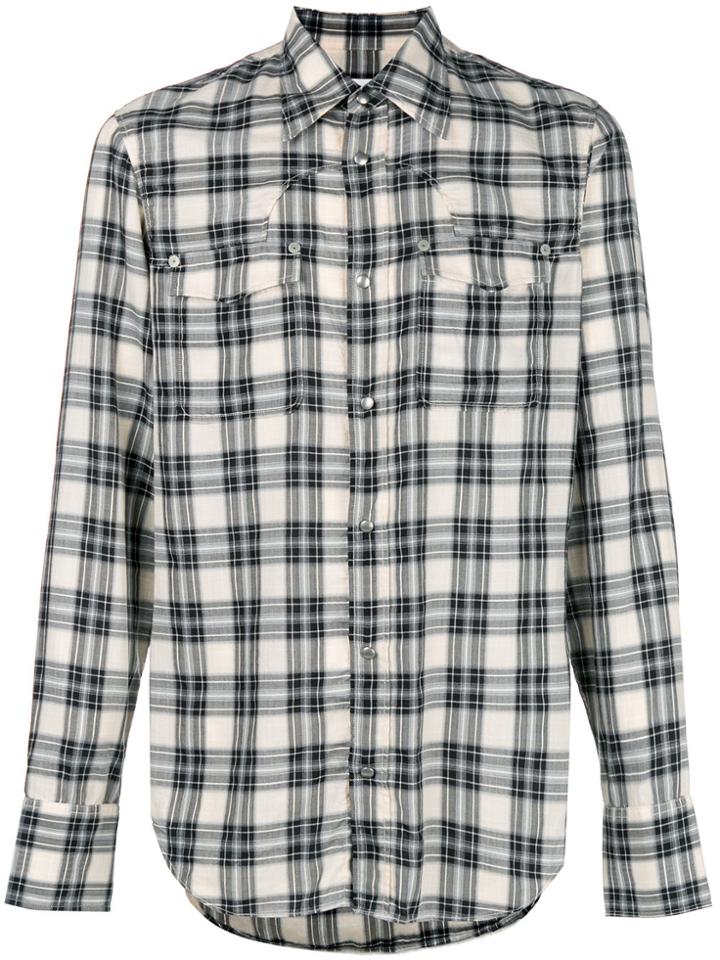 Maison Margiela Checked Button Shirt - Grey