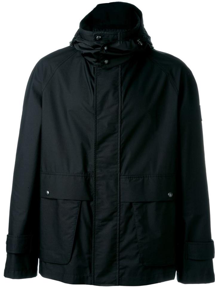 Moncler Gamme Bleu Hooded Parka, Men's, Size: 4, Black, Cotton/polyamide/polyester