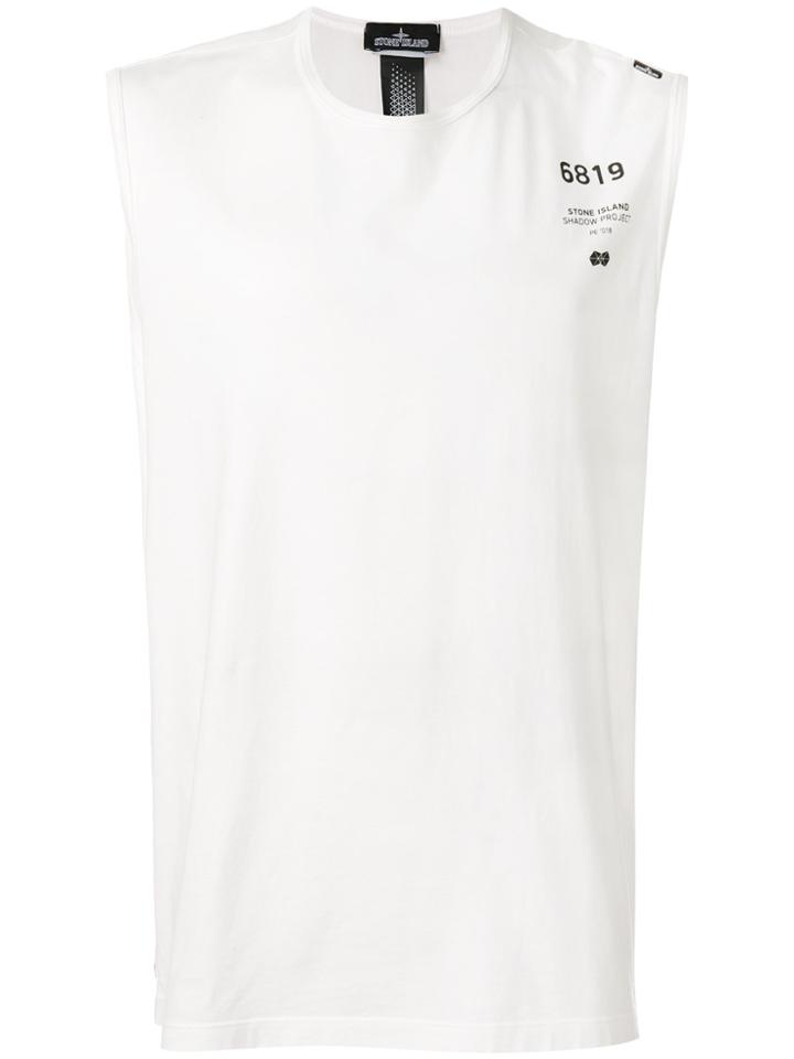 Stone Island Shadow Project Printed Tank Top - White