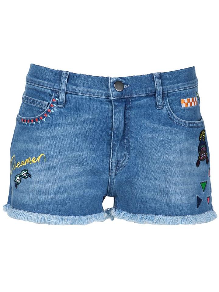 Mira Mikati Embroidered Denim Shorts