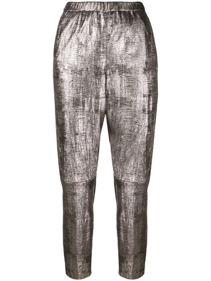 Drome Cropped Trousers - Metallic