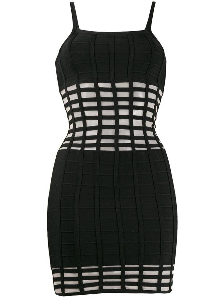 A.n.g.e.l.o. Vintage Cult 2000's Checked Panel Banded Dress - Black