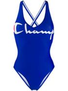 Champion Script Logo Swimsuit - Blue