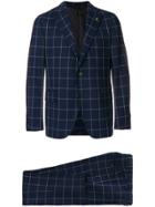 Gabriele Pasini Grid Print Suit - Blue