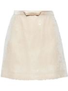 Miu Miu Sequinned Mini Skirt - Neutrals