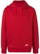Napa Silver 1987 Print Hoodie - Red