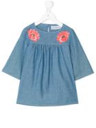 Simonetta - Floral Denim Blouse - Kids - Cotton/polyamide/viscose - 8 Yrs, Blue