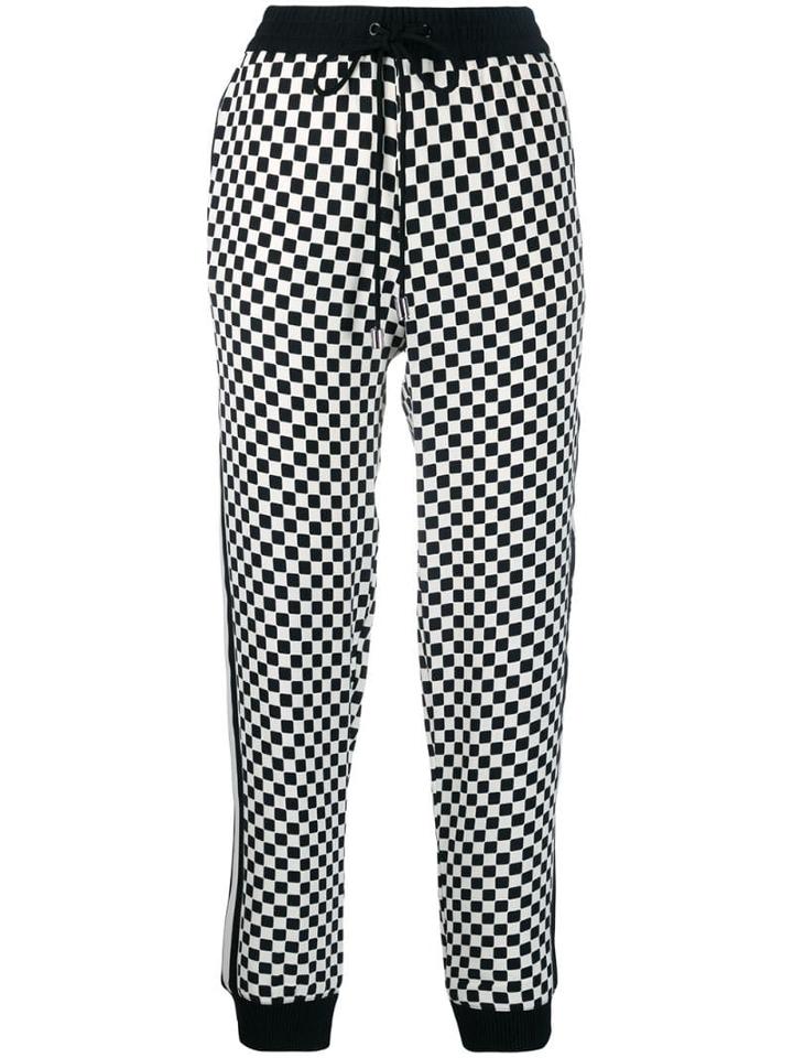 Michael Michael Kors Checked Track Pants - White