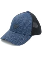 Emporio Armani Houndstooth And Mesh Cap - Blue