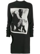 Rick Owens Drkshdw Printed Cotton Sweater - Black