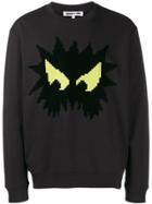 Mcq Alexander Mcqueen Angry Eyes Sweatshirt - Black