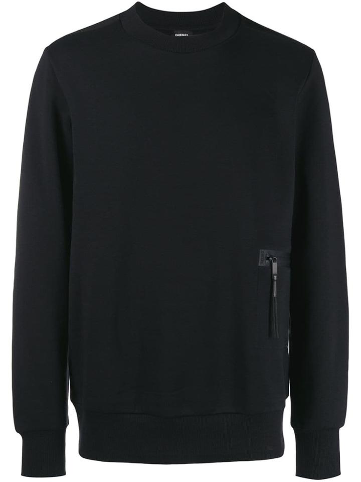 Diesel Zipped Pocket Sweatshirt - Black