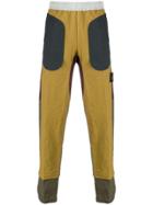 Stone Island Colour-block Tiered Trousers - Yellow