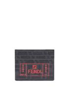 Fendi Fabric Card Holder - Black