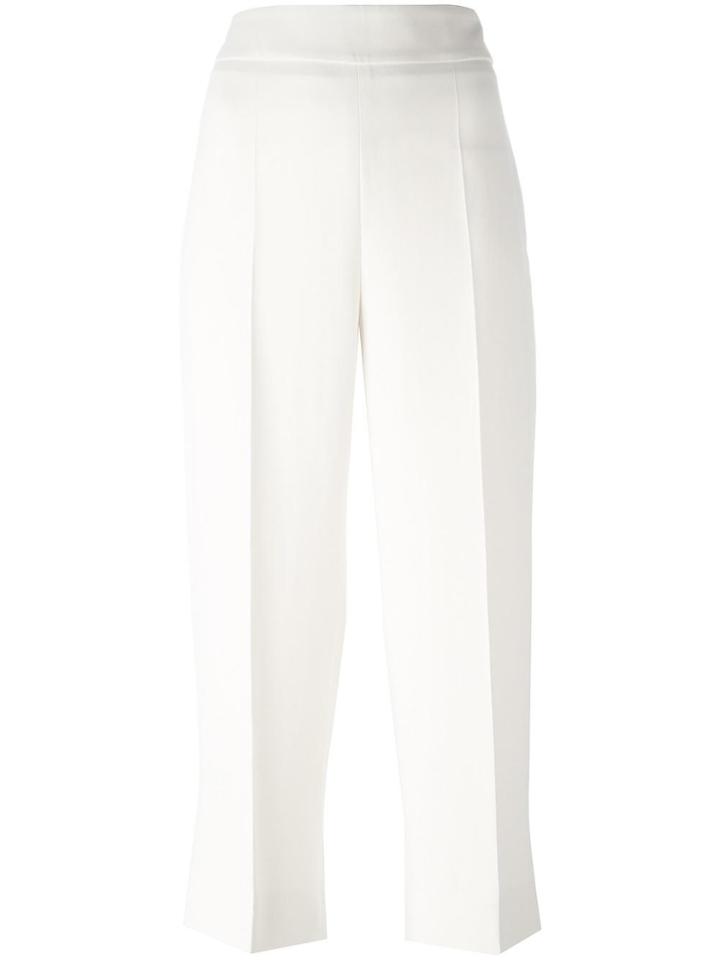 's Max Mara Straight Cropped Trousers - Nude & Neutrals