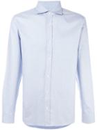 Z Zegna Plain Shirt, Men's, Size: 39, Blue, Cotton