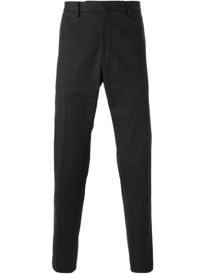 Valentino Straight Leg Trousers, Men's, Size: 52, Black, Cotton