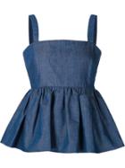 Co Denim Peplum Top