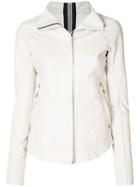 Isaac Sellam Experience High Collar Leather Jacket - Neutrals