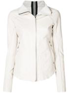 Isaac Sellam Experience High Collar Leather Jacket - Neutrals