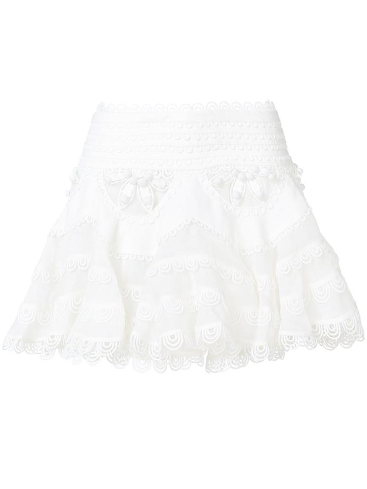Zimmermann Breeze Mini Skirt - White