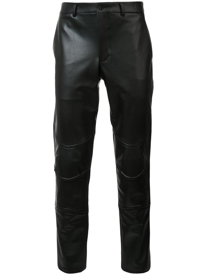 Comme Des Garçons Homme Plus 'vegan' Trousers, Men's, Size: Small, Black, Artificial Leather