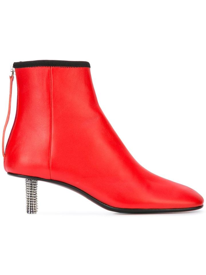 Calvin Klein 205w39nyc Embellished Heel Boot - Red