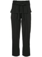Guild Prime Overlay Waistline Cropped Trousers - Black