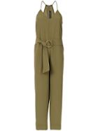 Andrea Marques Belted Jumpsuit - Oliva
