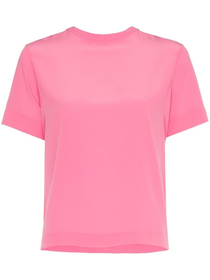 Mira Mikati Ribbon Detail Zip Up T-shirt - Pink