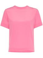 Mira Mikati Ribbon Detail Zip Up T-shirt - Pink
