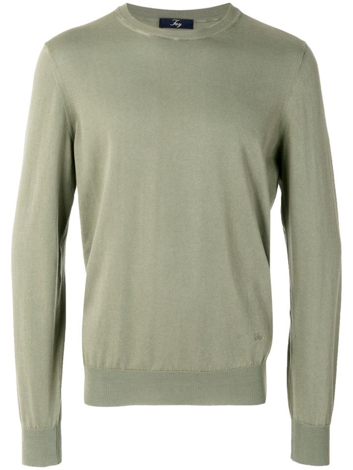 Fay Crew Neck Sweatshirt - Green