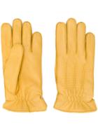 Orciani Stitching Detail Gloves - Yellow